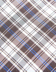 Patrick Hellmann Collection 100% Silk Tie Brown And White Pattern  thumbnail 1